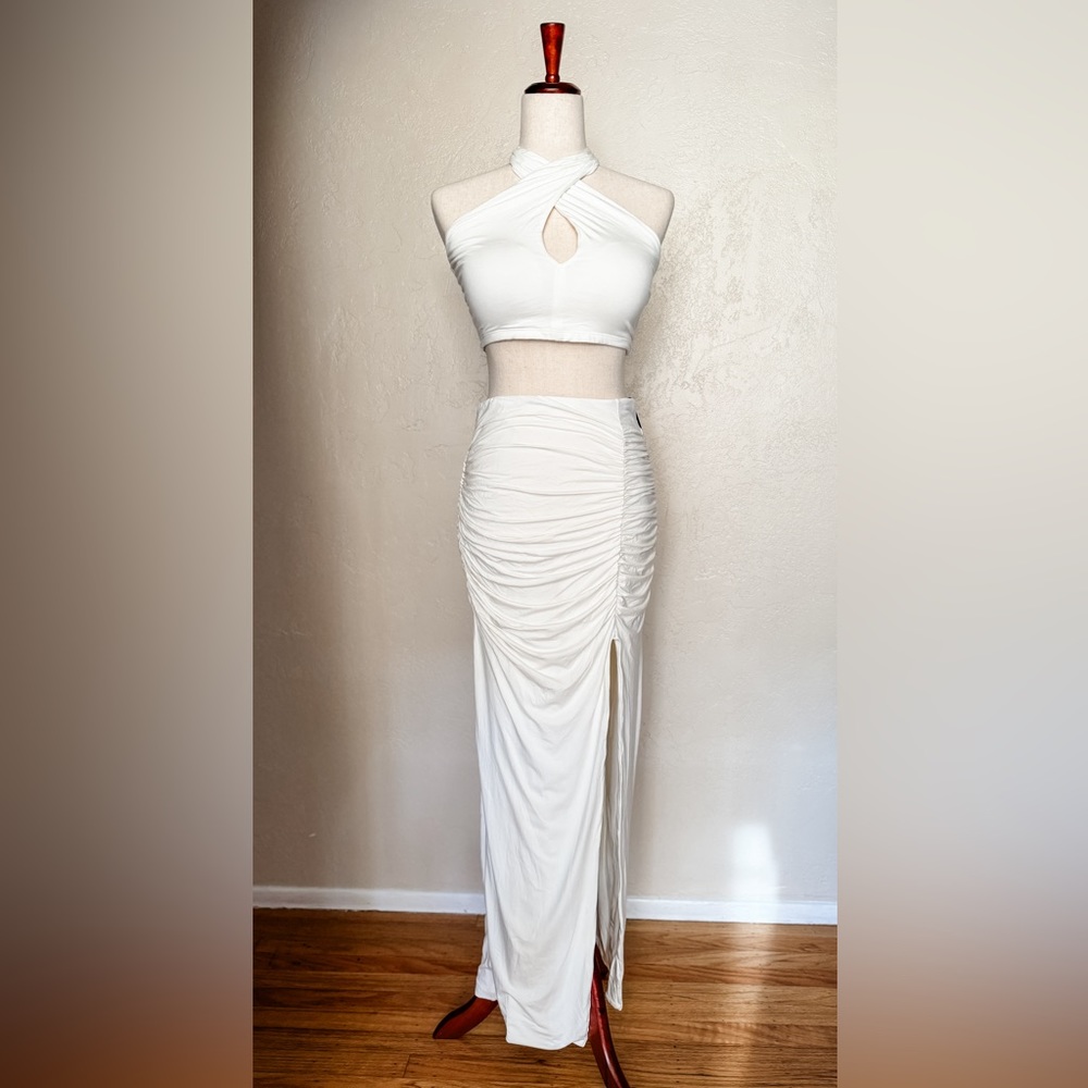 COPY - Brami top and maxi skirt set in White from Classy Network size M
